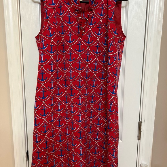 Talbots sleeveless Anchor Dress with Ruffles size 10P - Picture 4 of 4